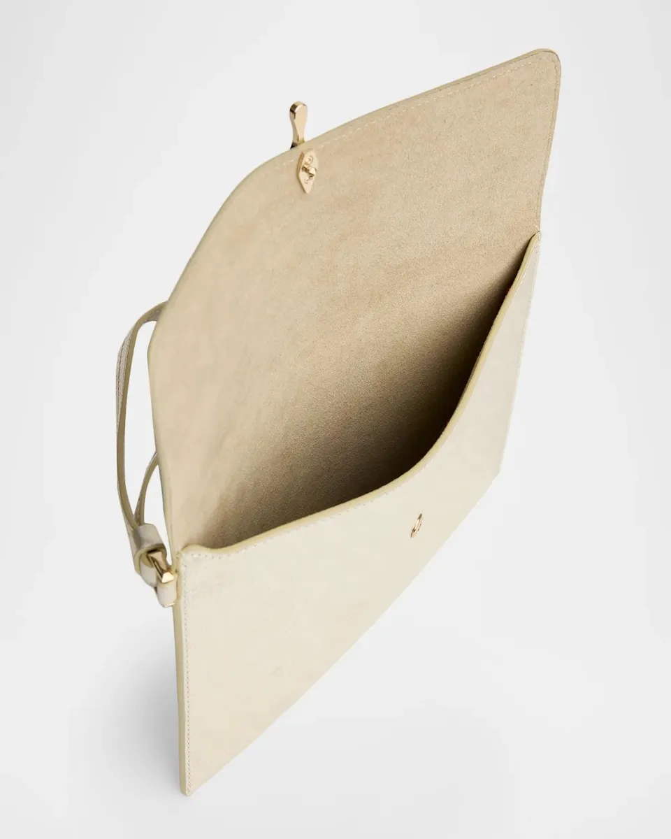 Christian Louboutin Bettina Flat Metallic Leather Pouch Bag | Thumbnail 3