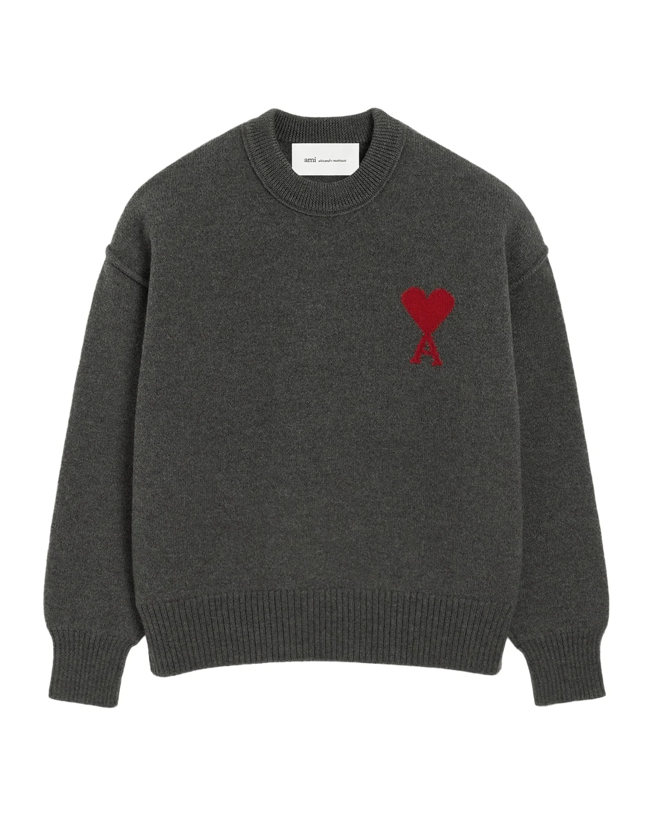AMI PARIS Men's Ami De Coeur Wool Knit Crewneck Sweater