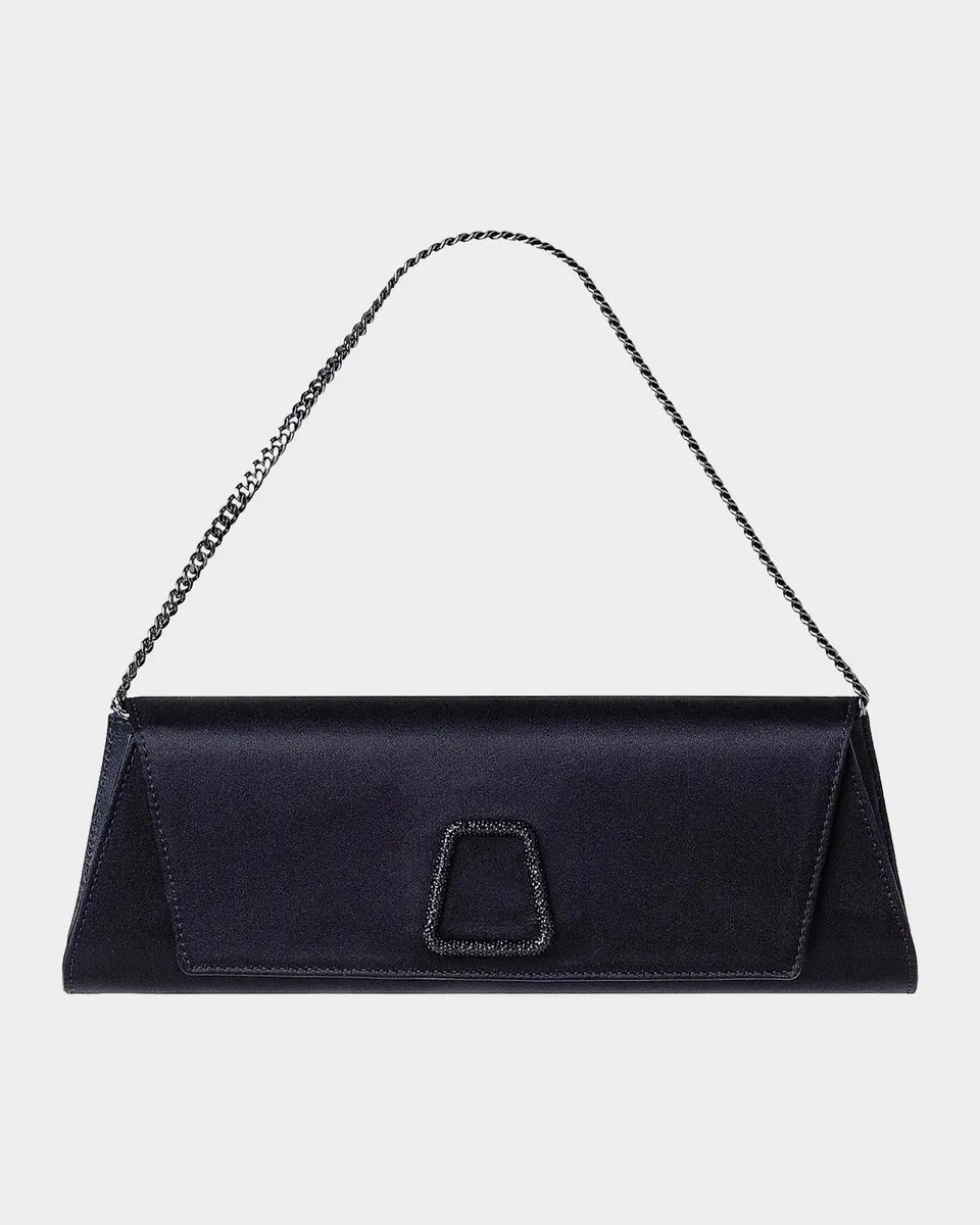 Akris Anouk Satin Clutch Bag with Chain Strap | Thumbnail 7 Akris Anouk Satin Clutch Bag with Chain Strap | Thumbnail 7