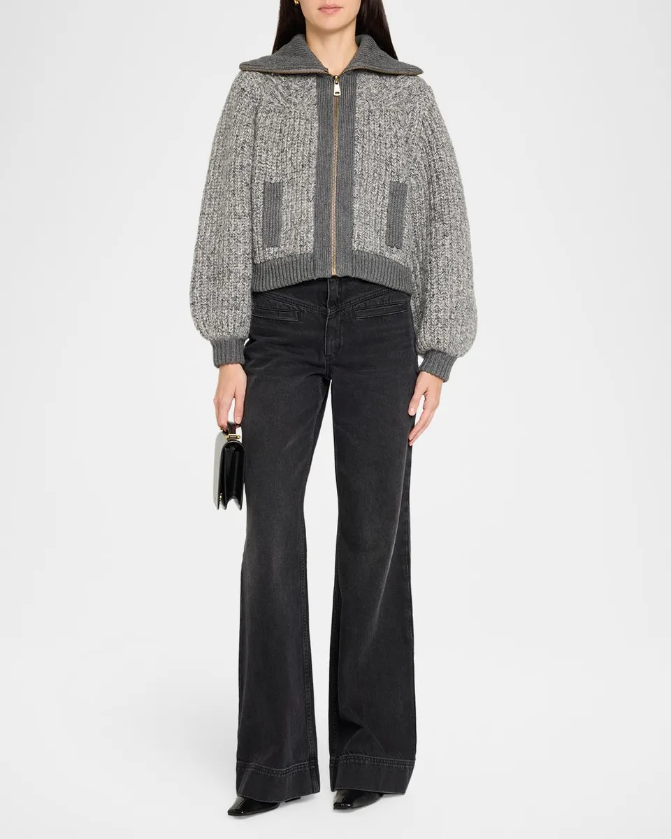 Ba&sh Rabel Zip-Front Cardigan Jacket | Thumbnail 2 Ba&sh Rabel Zip-Front Cardigan Jacket | Thumbnail 2