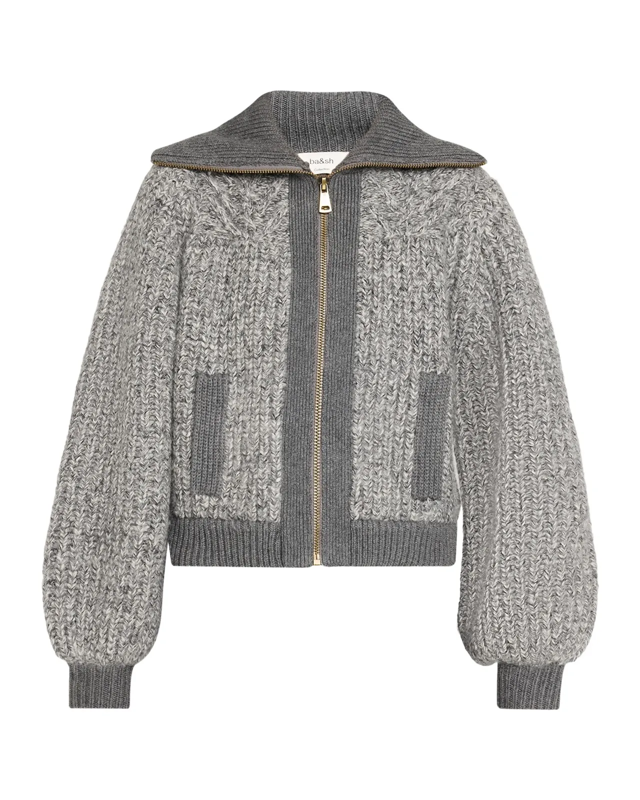 Ba&sh Rabel Zip-Front Cardigan Jacket