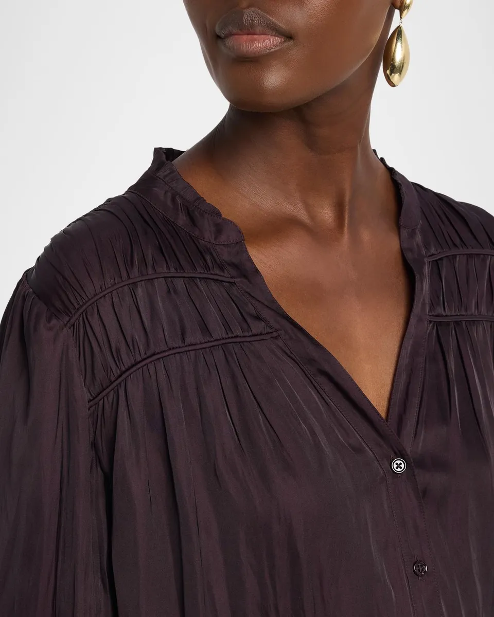 Ba&sh Cessia Ruched-Yoke Shirt | Thumbnail 5