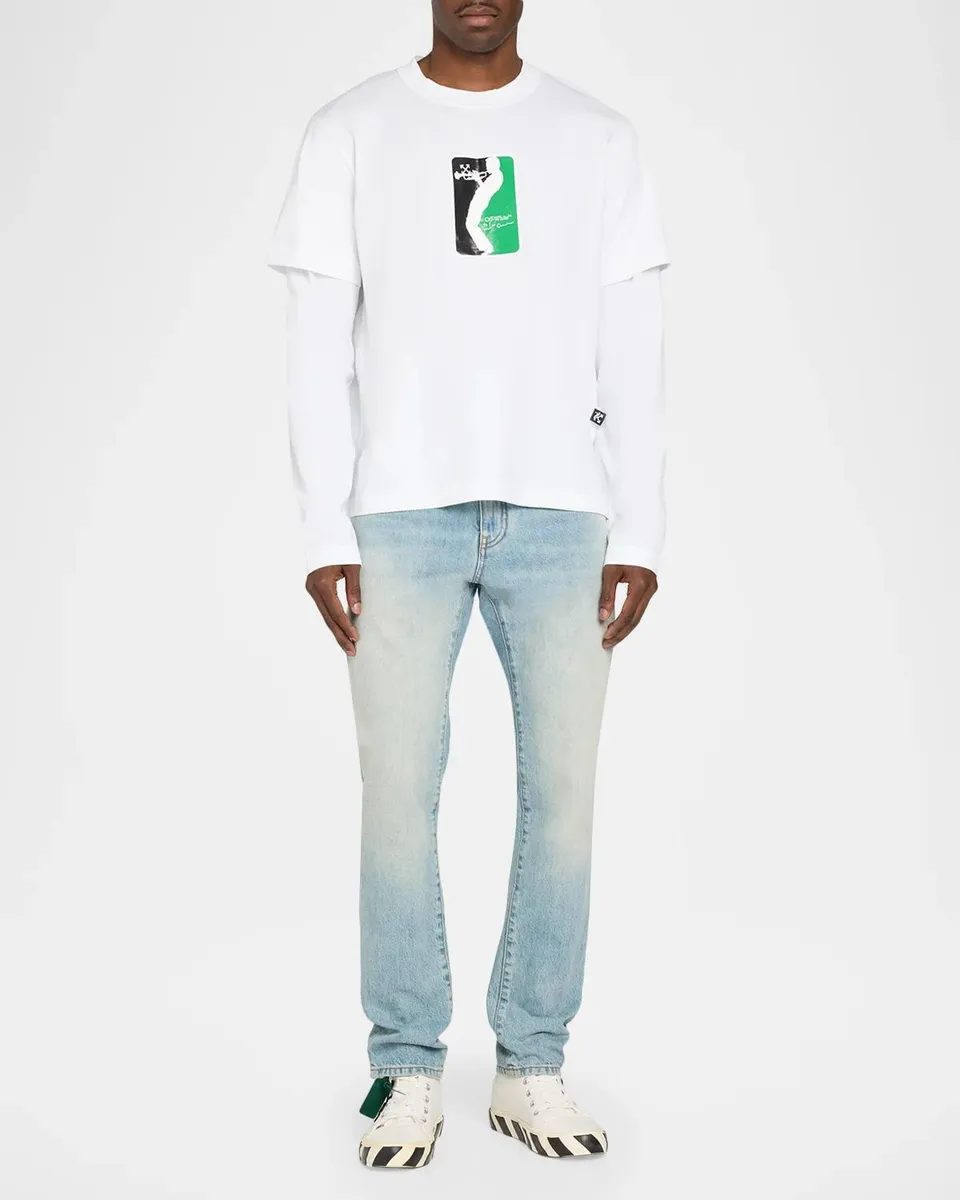 Off-White Men's Layered Graphic Long-Sleeve T-Shirt | Thumbnail 2 Off-White Men's Layered Graphic Long-Sleeve T-Shirt | Thumbnail 2