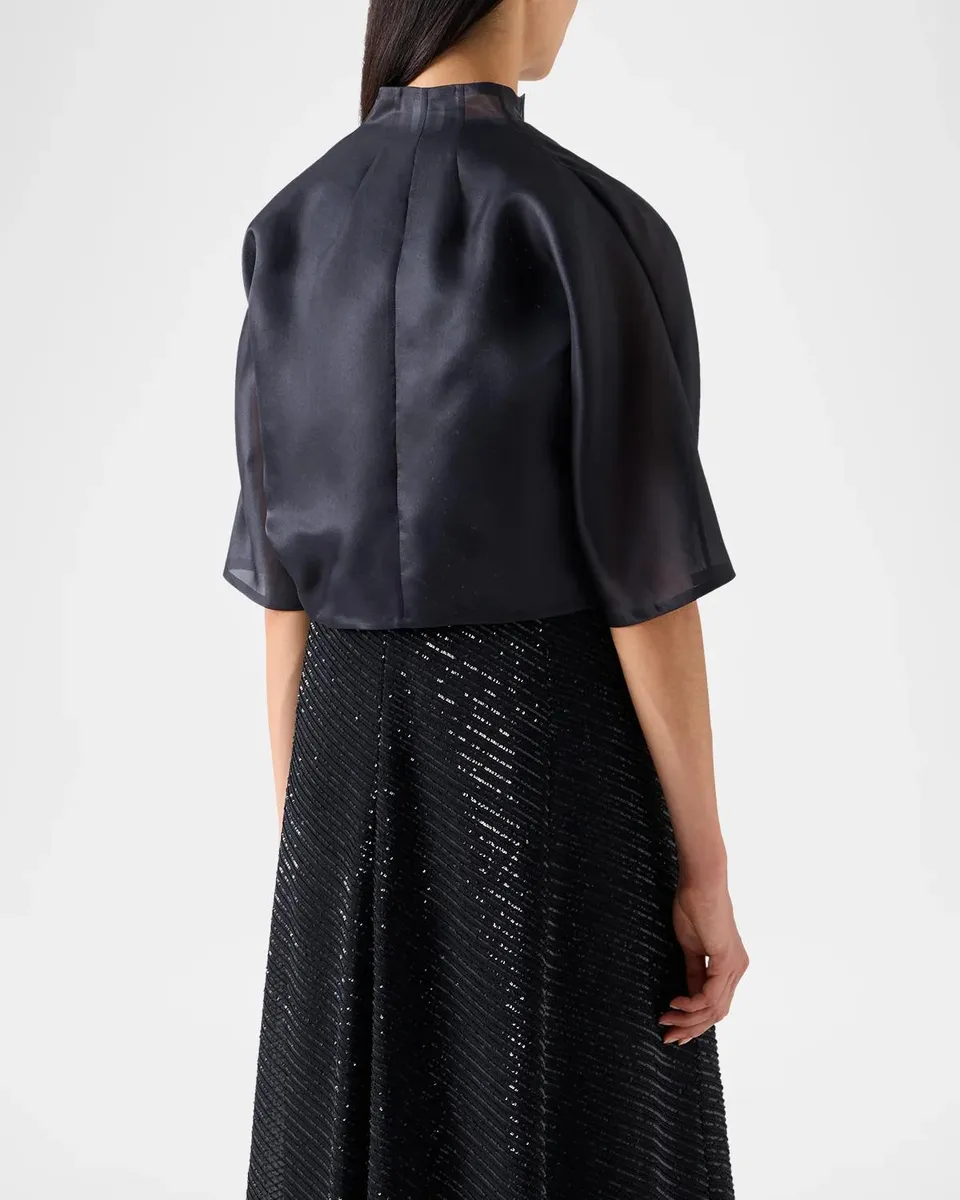 Akris Honora Silk Bolero Jacket | Thumbnail 3
