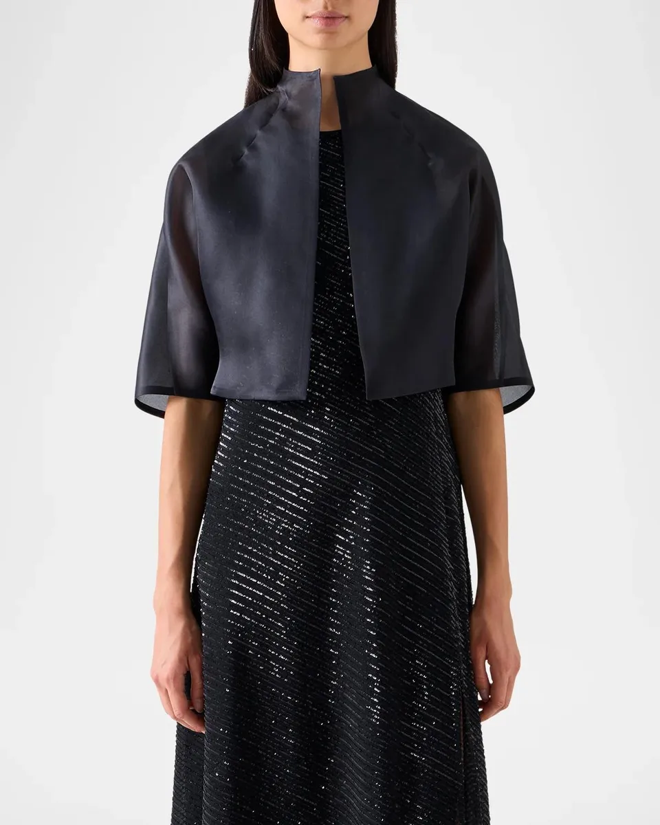 Akris Honora Silk Bolero Jacket | Thumbnail 4