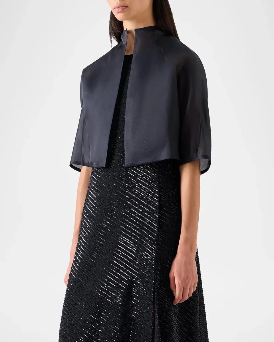 Akris Honora Silk Bolero Jacket | Thumbnail 6
