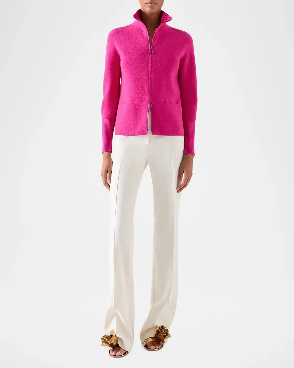 Akris Cashmere Knit Zip Cardigan | Thumbnail 2 Akris Cashmere Knit Zip Cardigan | Thumbnail 2