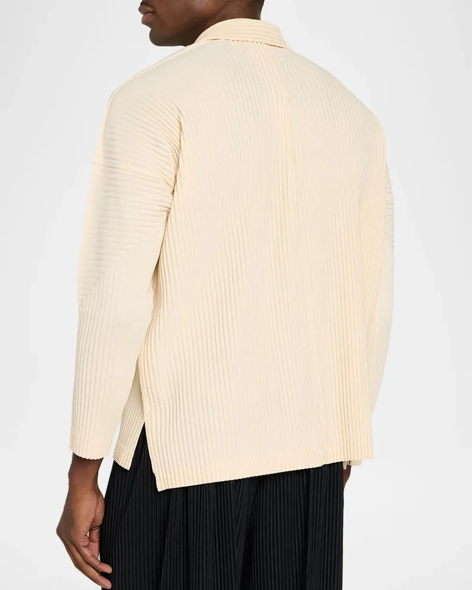 Homme Plissé Issey Miyake Men's Pleated Button-Front Shirt | Thumbnail 3 Homme Plissé Issey Miyake Men's Pleated Button-Front Shirt | Thumbnail 3