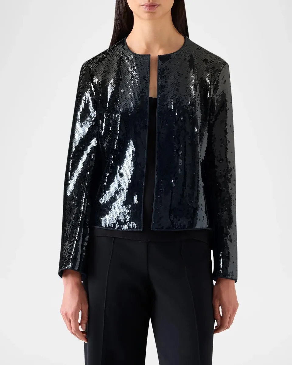 Akris Akio Sequined Short Jacket | Thumbnail 4 Akris Akio Sequined Short Jacket | Thumbnail 4