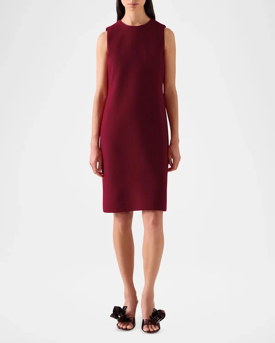 Akris Double-Face Wool Crêpe Sheath Mini Dress | Thumbnail 2 Akris Double-Face Wool Crêpe Sheath Mini Dress | Thumbnail 2