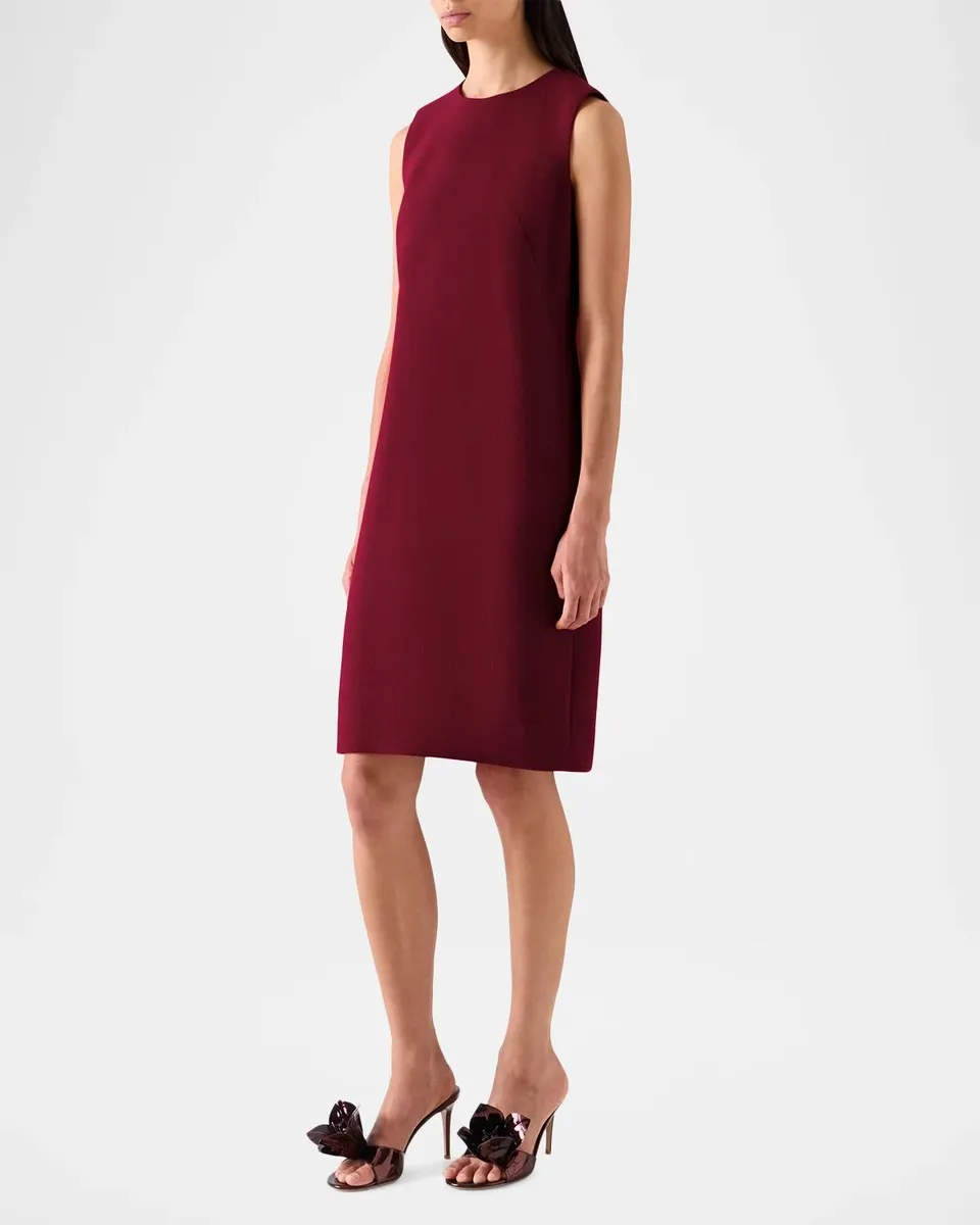 Akris Double-Face Wool Crêpe Sheath Mini Dress | Thumbnail 6 Akris Double-Face Wool Crêpe Sheath Mini Dress | Thumbnail 6
