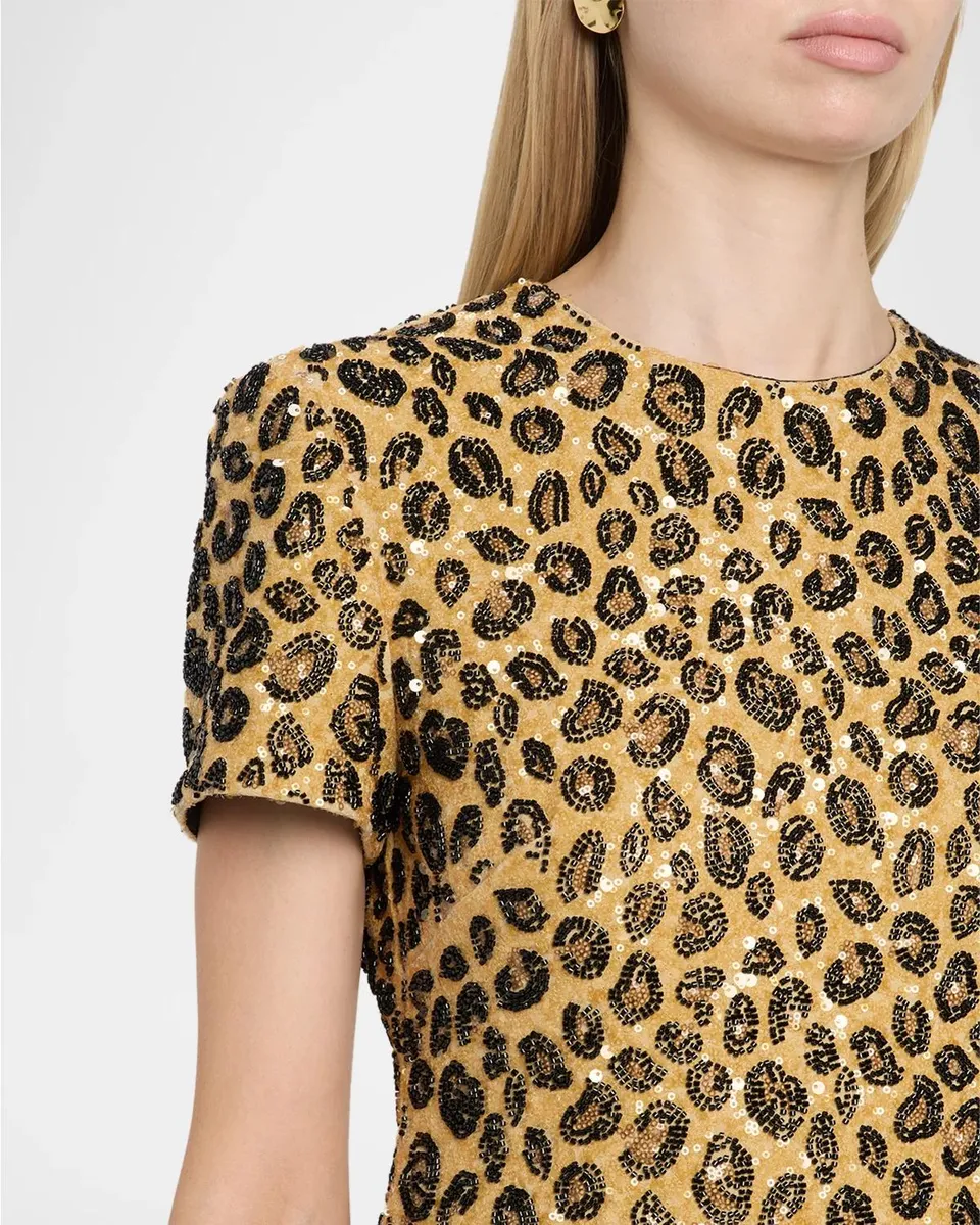 Toccin Yvette Sequined Leopard Knee-Length Dress | Thumbnail 5 Toccin Yvette Sequined Leopard Knee-Length Dress | Thumbnail 5