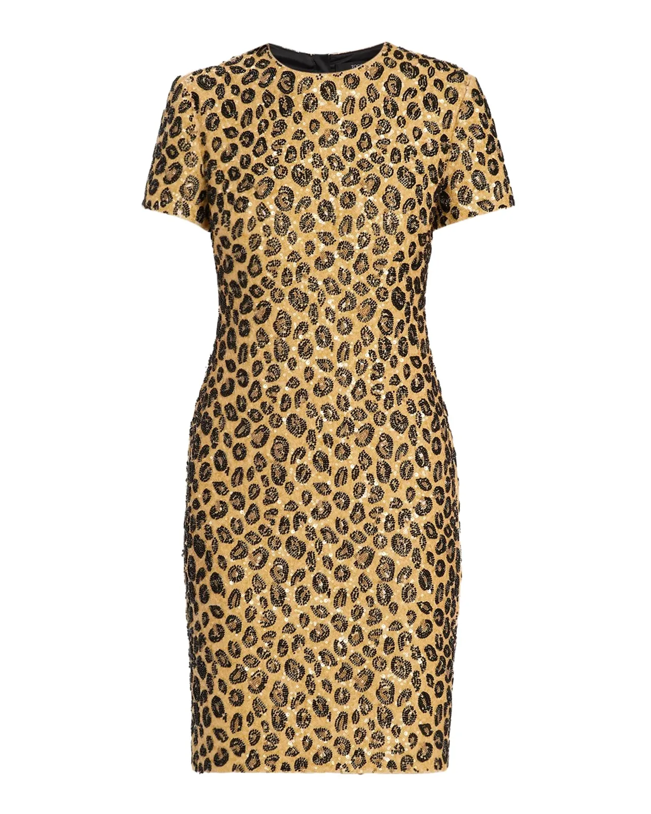 Toccin Yvette Sequined Leopard Knee-Length Dress