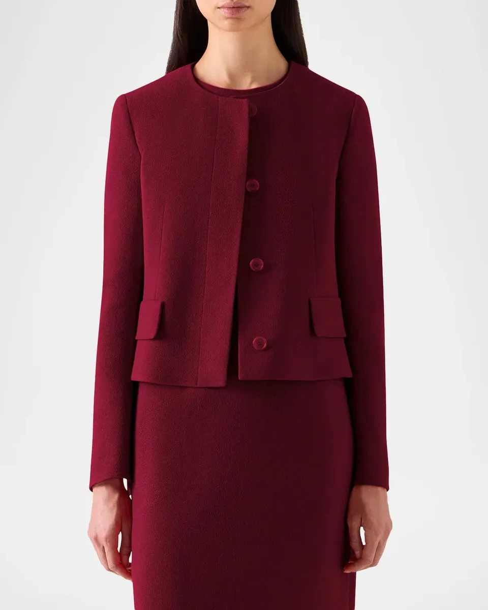 Akris Adriana Wool Short Jacket | Thumbnail 4