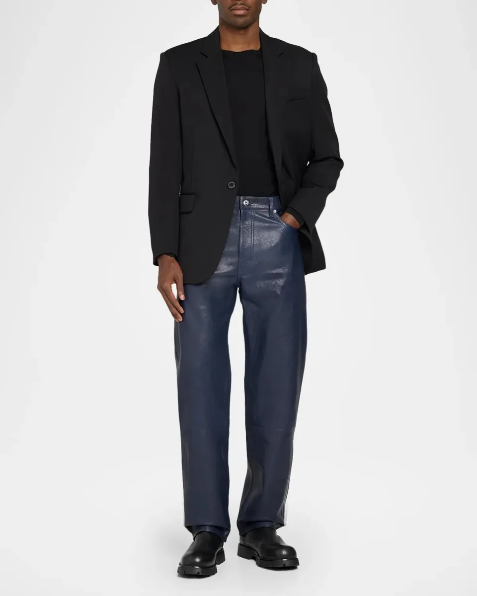 PUBLIC SCHOOL NEW YORK Men's Slim Leather Straight-Leg 5-Pocket Pants | Thumbnail 2 PUBLIC SCHOOL NEW YORK Men's Slim Leather Straight-Leg 5-Pocket Pants | Thumbnail 2
