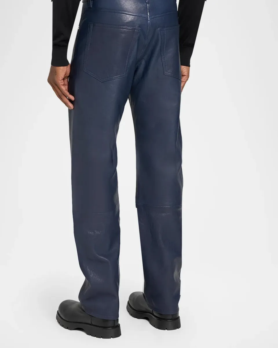 PUBLIC SCHOOL NEW YORK Men's Slim Leather Straight-Leg 5-Pocket Pants | Thumbnail 3 PUBLIC SCHOOL NEW YORK Men's Slim Leather Straight-Leg 5-Pocket Pants | Thumbnail 3