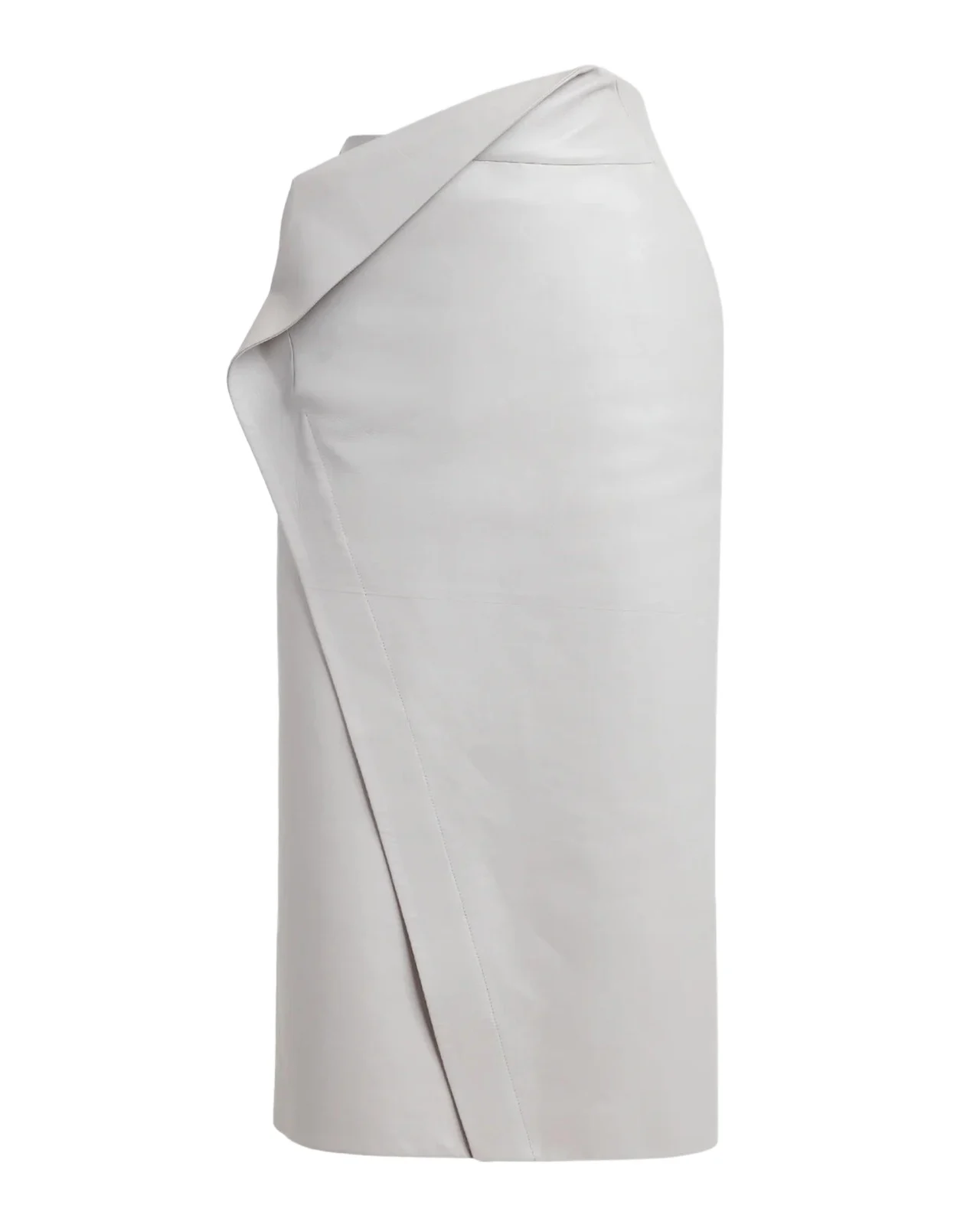 Jil Sander Wrap Leather Midi Skirt