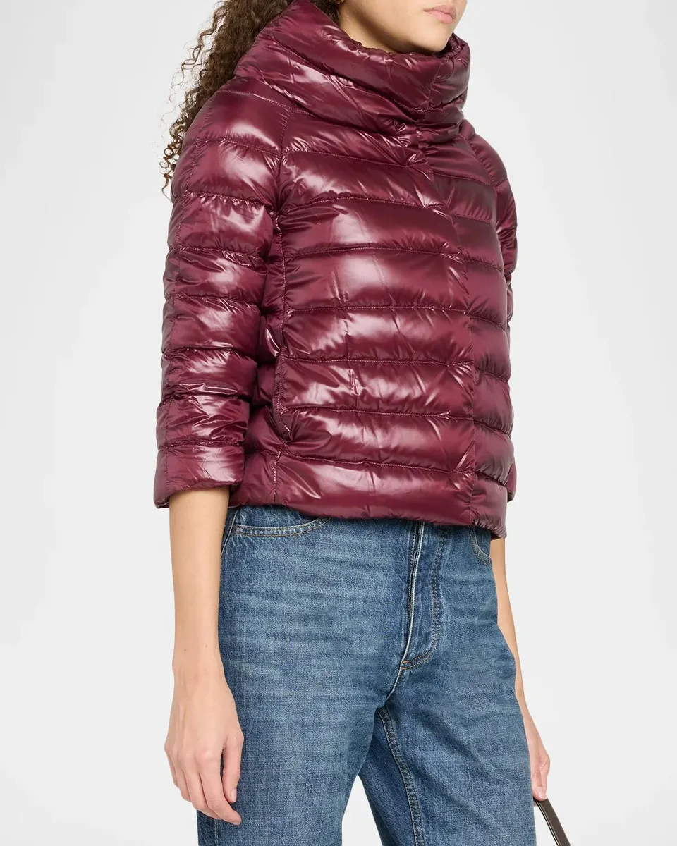 HERNO Iconico Piumino Sofia Water-Resistant Nylon Ultralight Puffer Jacket | Thumbnail 4 HERNO Iconico Piumino Sofia Water-Resistant Nylon Ultralight Puffer Jacket | Thumbnail 4