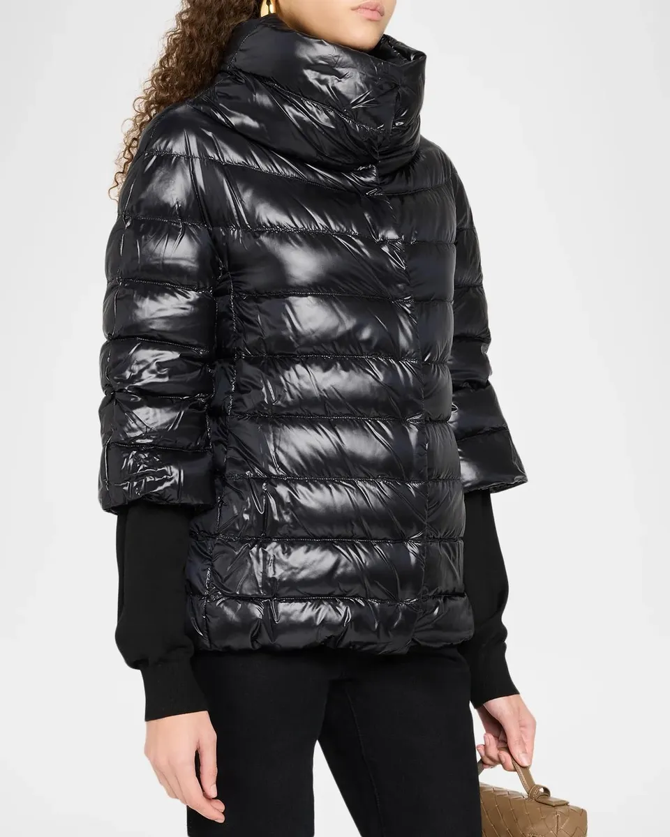 HERNO Iconico Aminta Cocoon Down Puffer Coat | Thumbnail 4