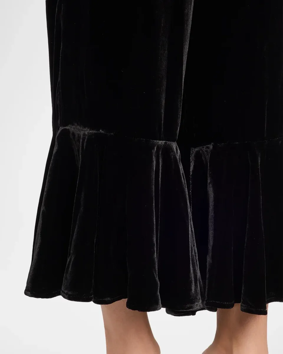 A.L.C. Camille Velvet Ruffle-Hem Pants | Thumbnail 5