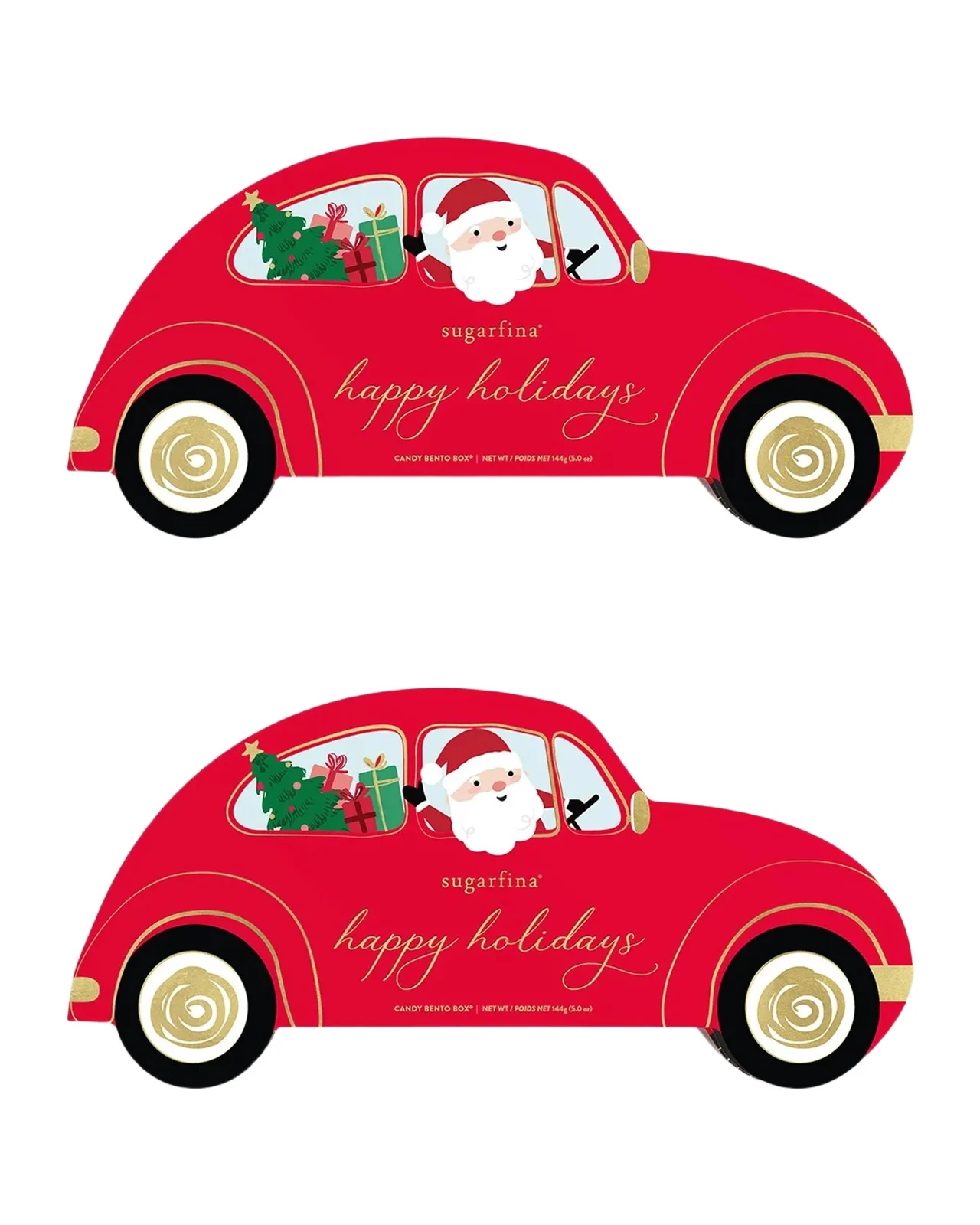 Sugarfina Santa Claus Car 2-Piece Bento Box Bundle