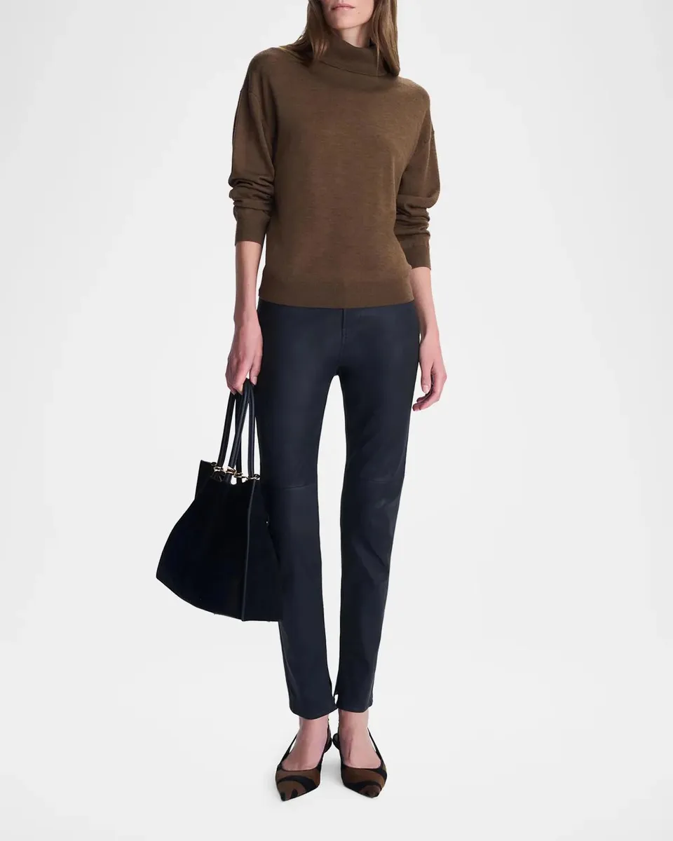 Simkhai Rae Leather High-Rise Ankle-Length Pants | Thumbnail 2 Simkhai Rae Leather High-Rise Ankle-Length Pants | Thumbnail 2
