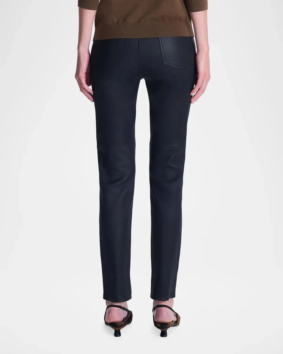 Simkhai Rae Leather High-Rise Ankle-Length Pants | Thumbnail 3 Simkhai Rae Leather High-Rise Ankle-Length Pants | Thumbnail 3
