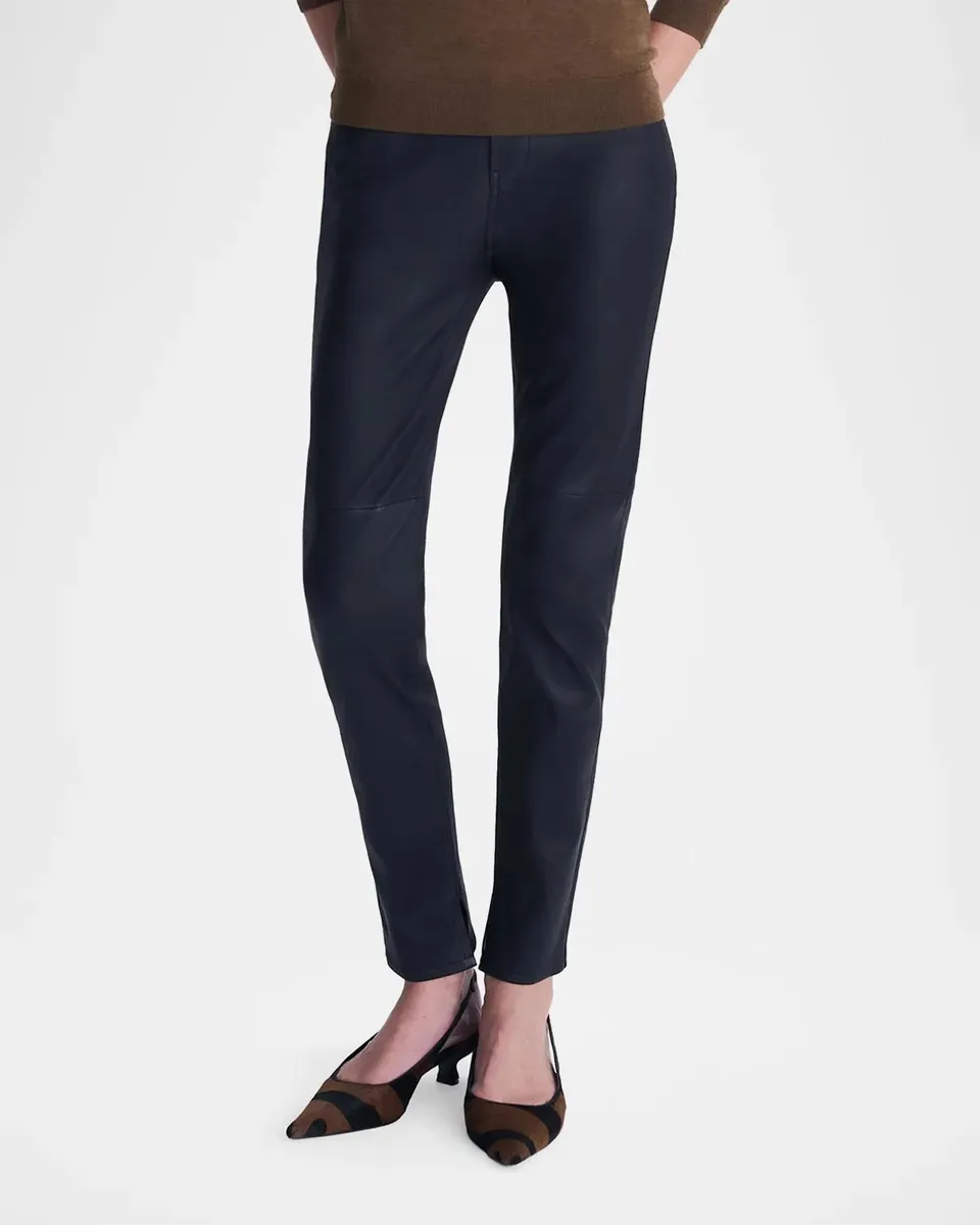 Simkhai Rae Leather High-Rise Ankle-Length Pants | Thumbnail 4 Simkhai Rae Leather High-Rise Ankle-Length Pants | Thumbnail 4