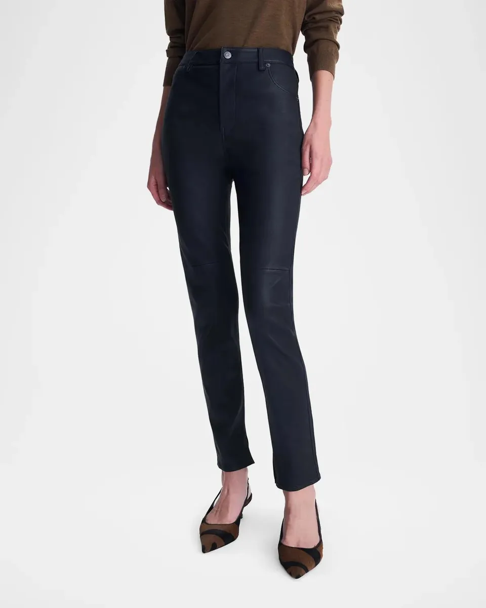 Simkhai Rae Leather High-Rise Ankle-Length Pants | Thumbnail 5 Simkhai Rae Leather High-Rise Ankle-Length Pants | Thumbnail 5