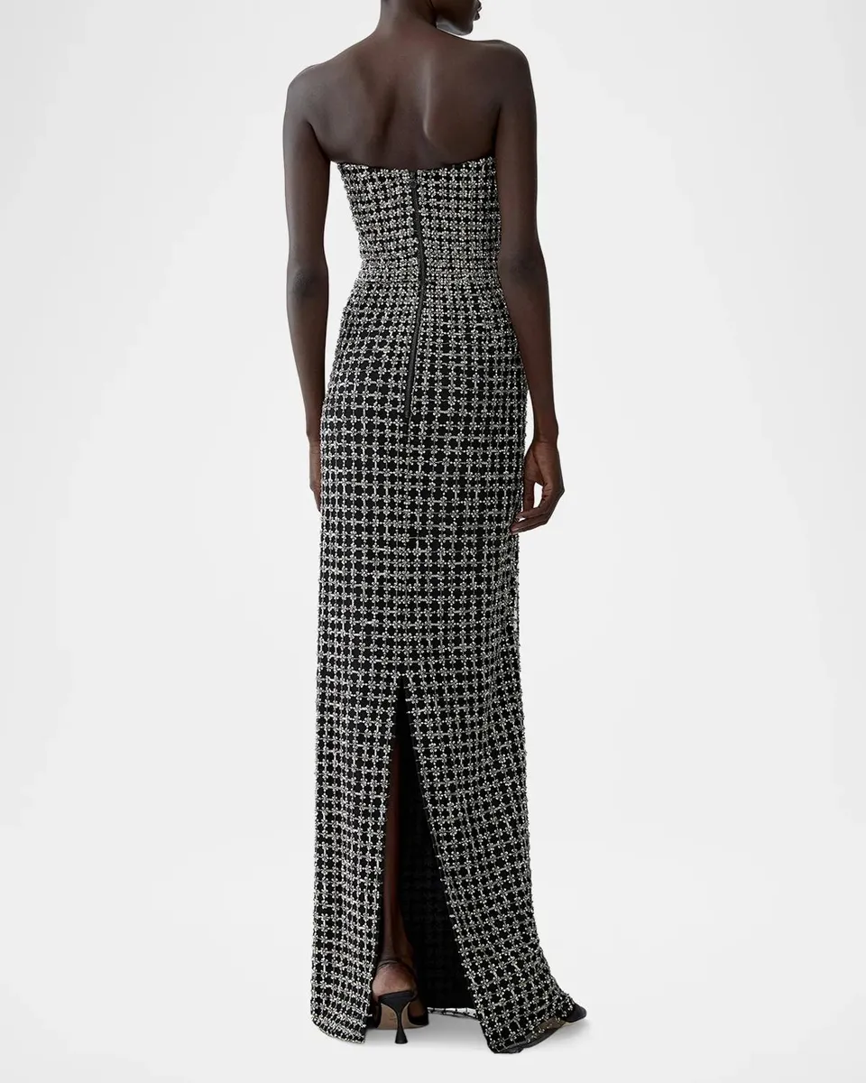 Carolina Herrera Crystal-Embellished Strapless Column Gown | Thumbnail 3