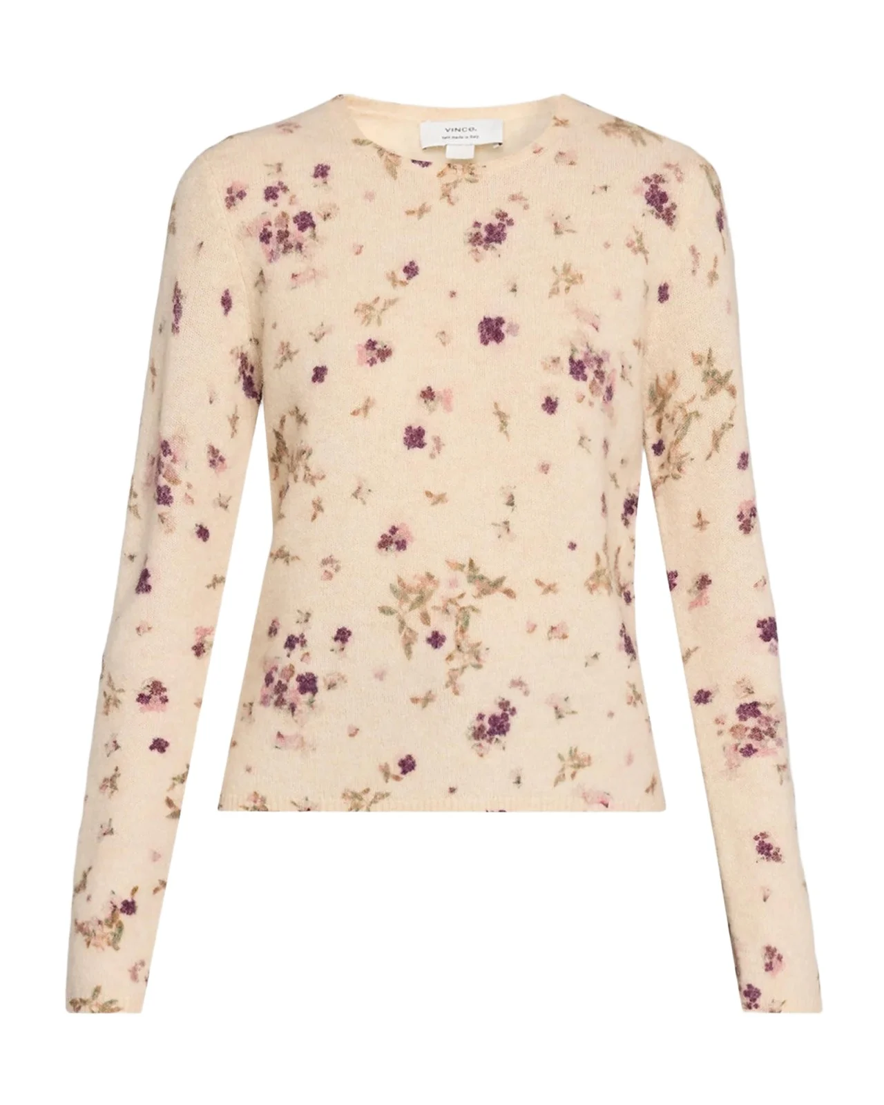 Floral Wool-Blend Crewneck Sweater