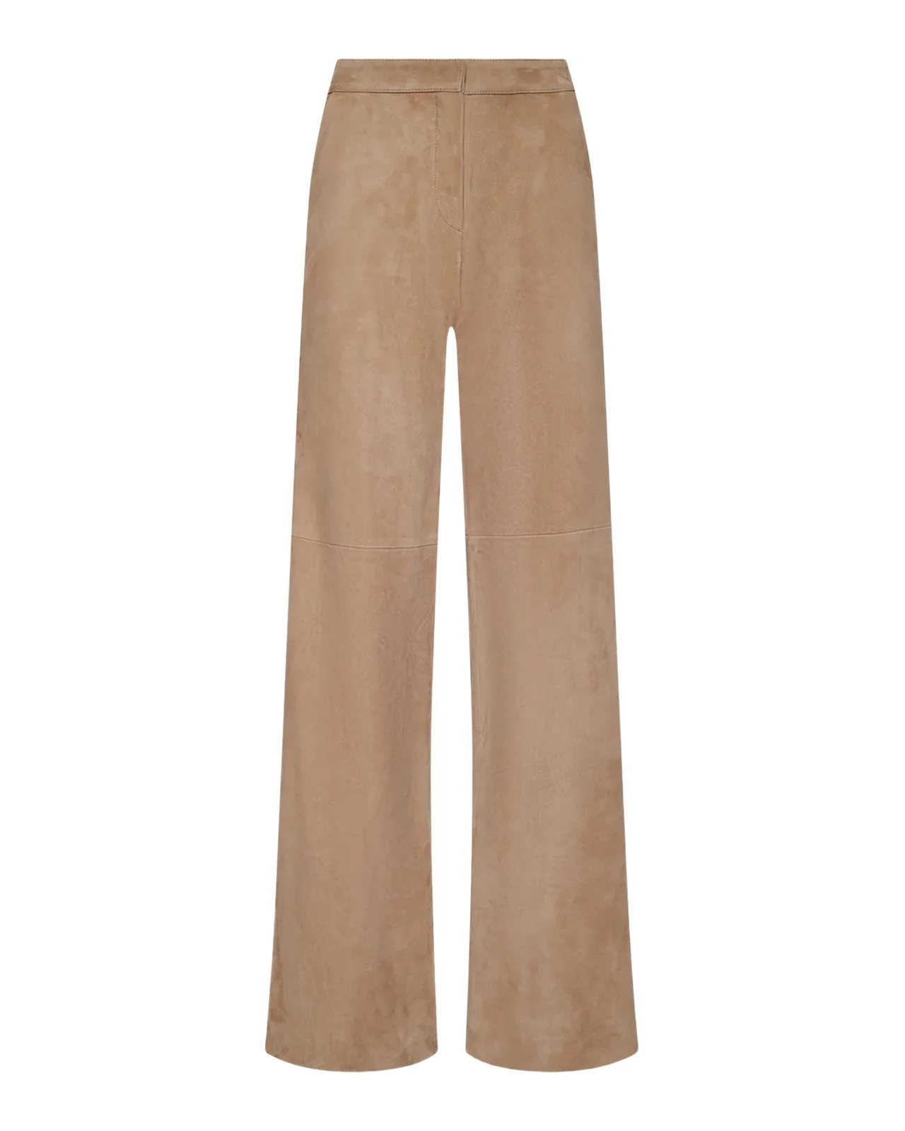 Livvy Suede Straight-Leg Trousers