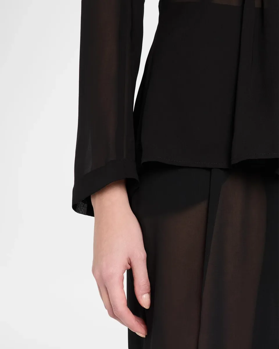 L'Agence Allanah Sheer Wide-Leg Trousers | Thumbnail 5