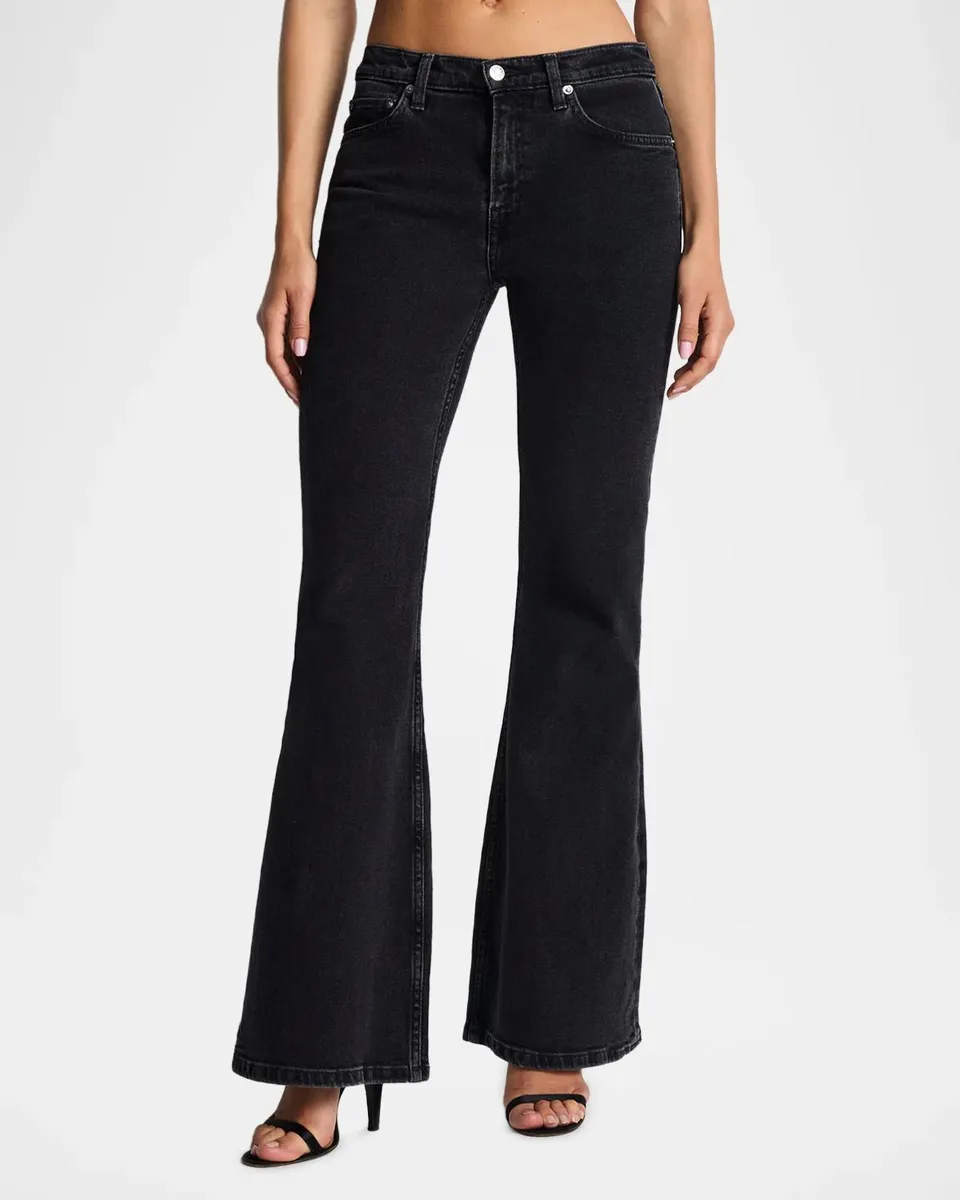 RE/DONE Struttini Mid-Rise Wide-Leg Flared Jeans | Thumbnail 4