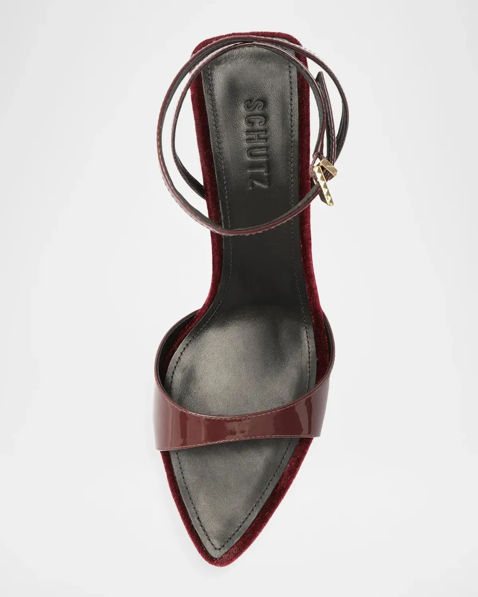 Schutz 100mm Elodie Patent Leather Wedge Sandals | Thumbnail 4 Schutz 100mm Elodie Patent Leather Wedge Sandals | Thumbnail 4