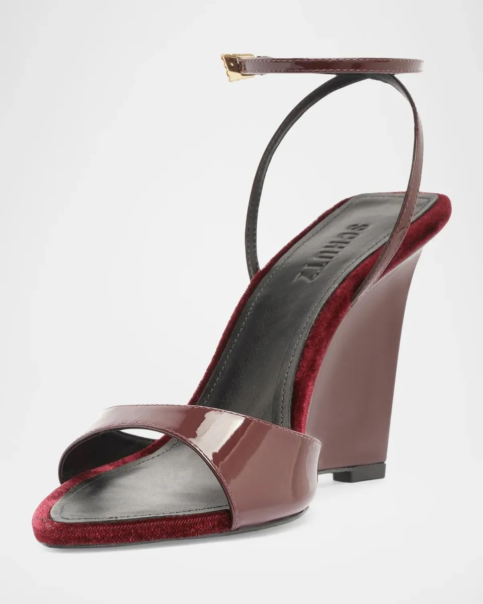 Schutz 100mm Elodie Patent Leather Wedge Sandals | Thumbnail 8 Schutz 100mm Elodie Patent Leather Wedge Sandals | Thumbnail 8