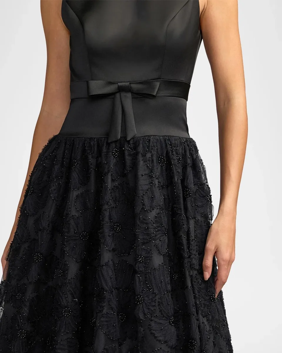 Mac Duggal Beaded Tulle Midi Dress | Thumbnail 6