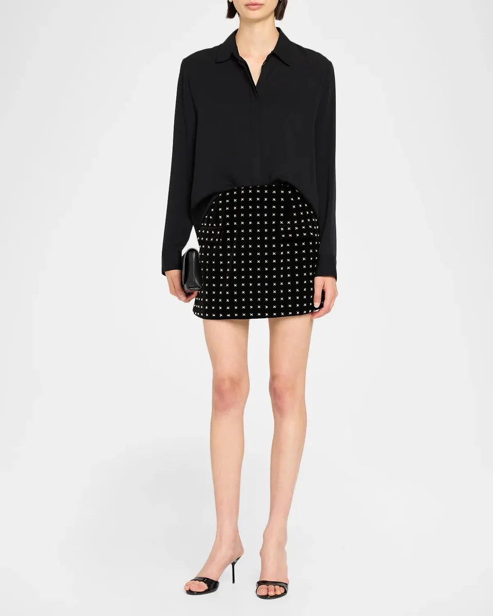Ramy Brook Daphne Velvet Mini Skirt | Thumbnail 2