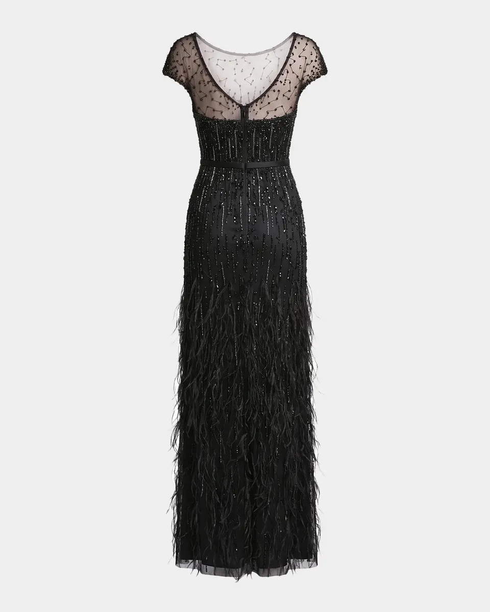 Mac Duggal Embellished Illusion Column Gown | Thumbnail 6