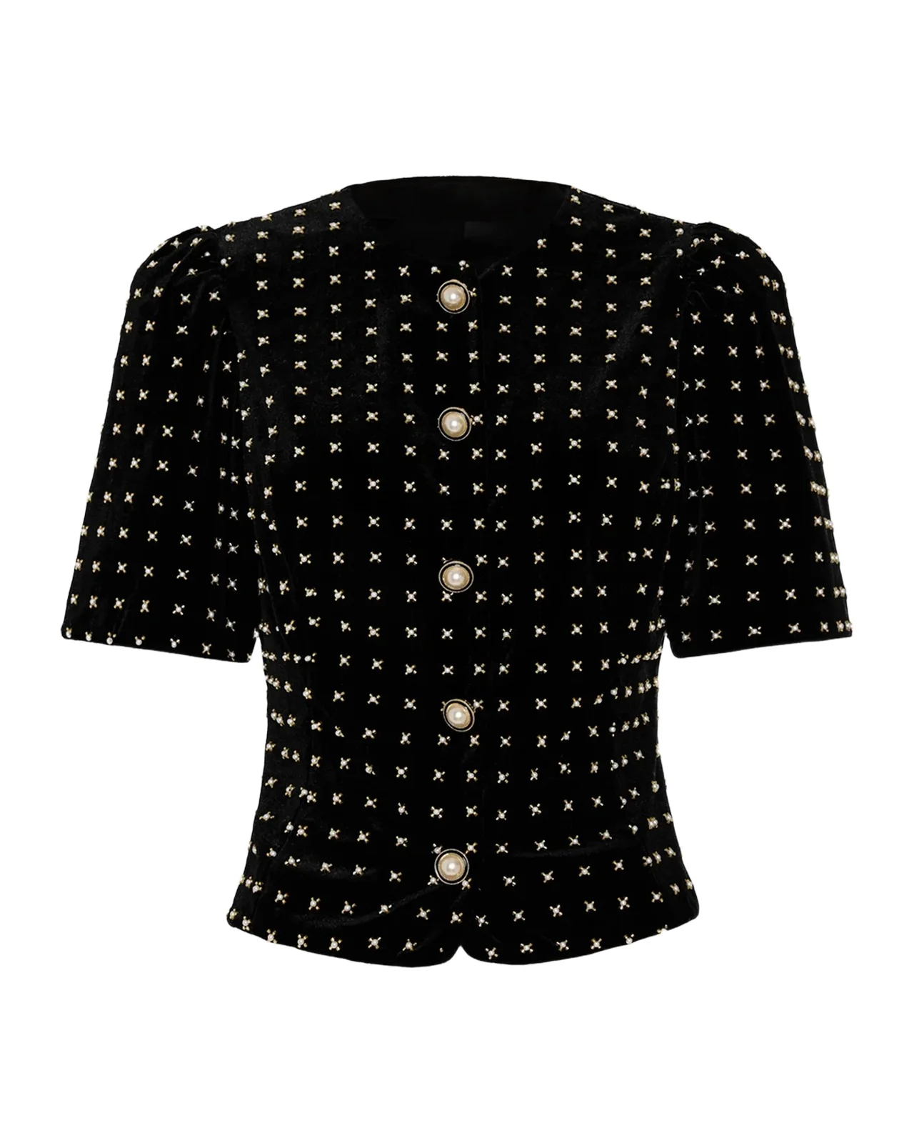 Ramy Brook Jemma Faux-Pearl Embellished Jacket