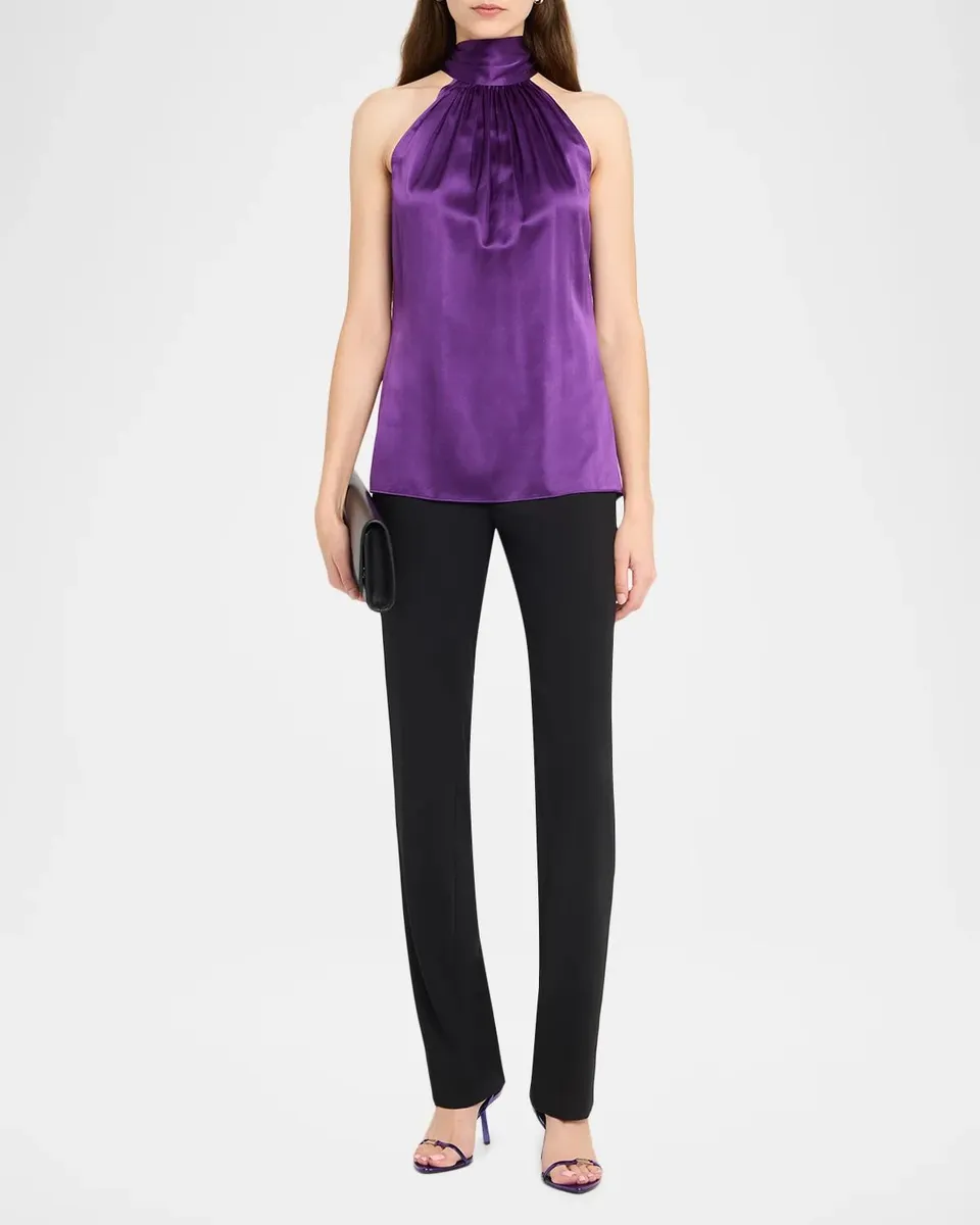 Ramy Brook Kristella Tie-Neck Halter Blouse | Thumbnail 2