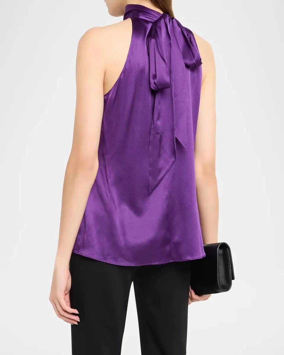 Ramy Brook Kristella Tie-Neck Halter Blouse | Thumbnail 3