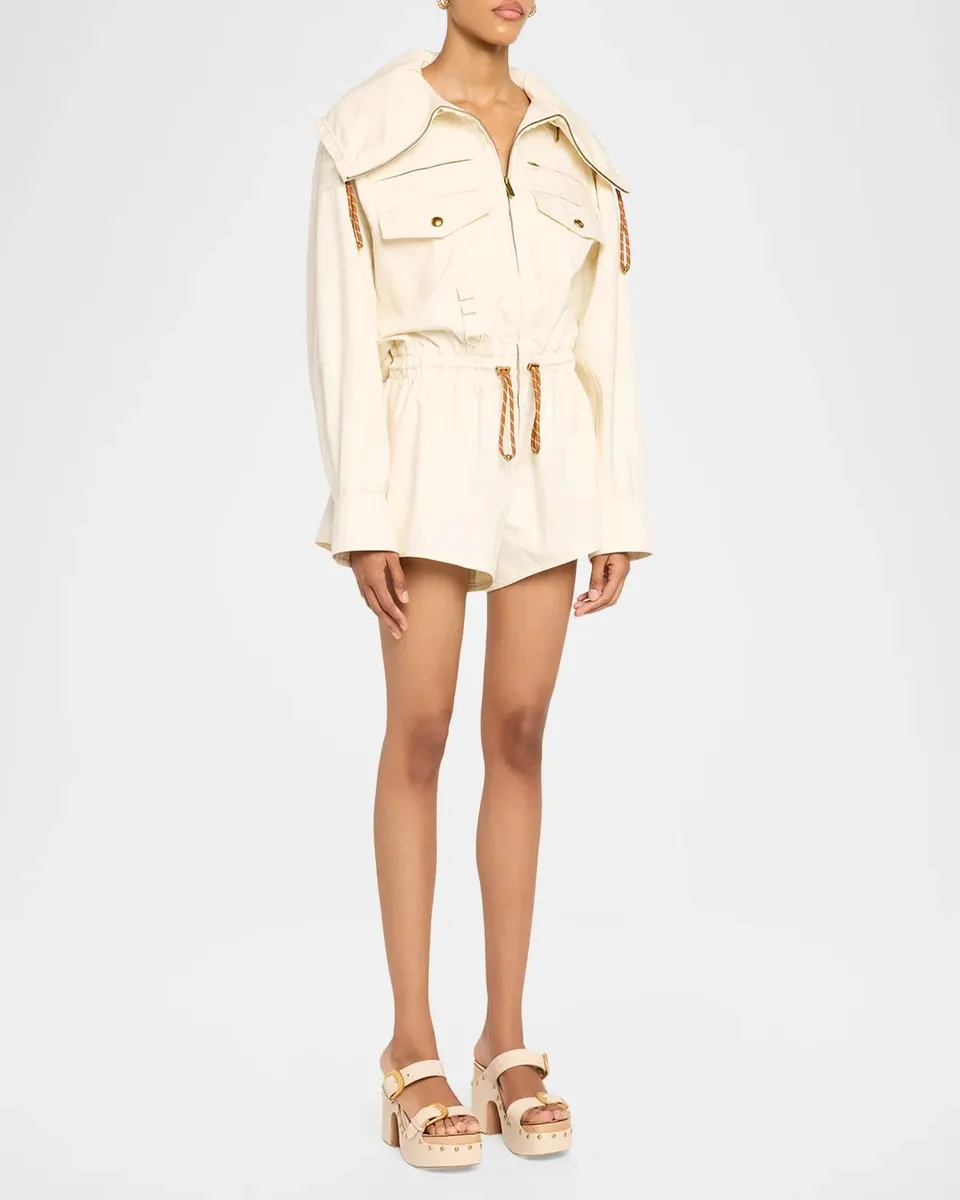 Zimmermann Clash Cotton Drill Playsuit | Thumbnail 4 Zimmermann Clash Cotton Drill Playsuit | Thumbnail 4