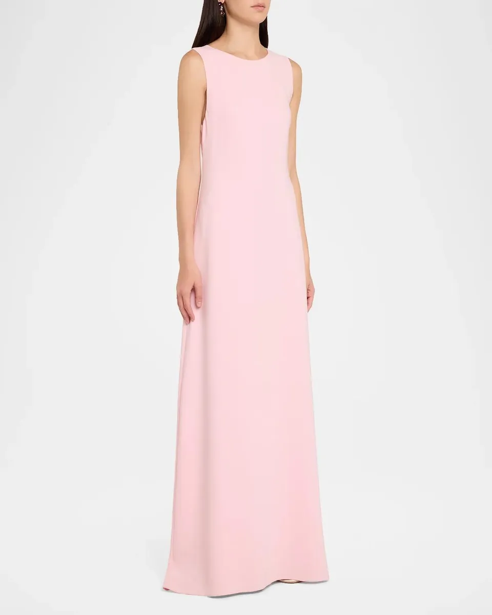 Oscar de la Renta Embellished Capelet Silk Stretch A-Line Gown | Thumbnail 4 Oscar de la Renta Embellished Capelet Silk Stretch A-Line Gown | Thumbnail 4