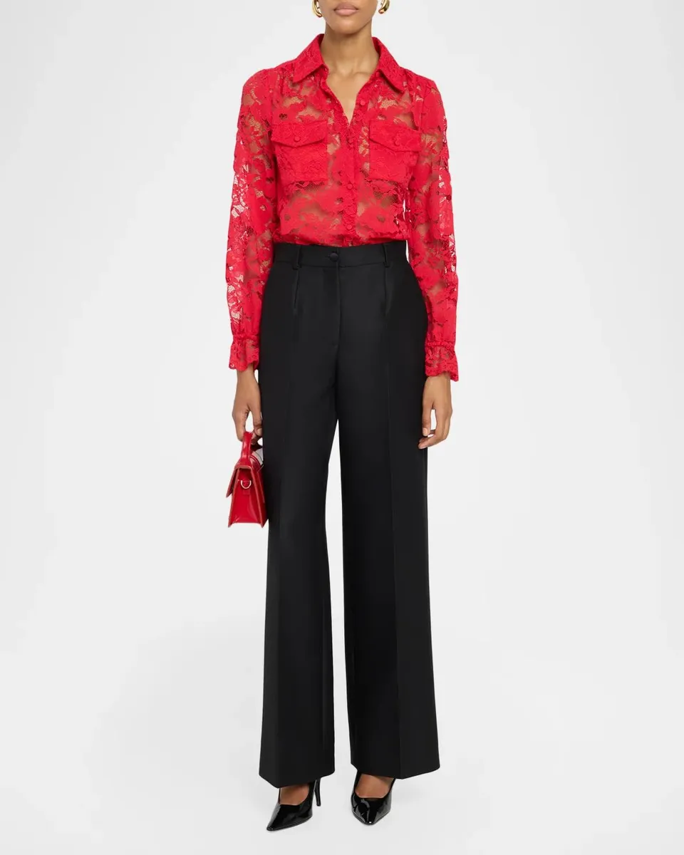 Generation Love Priya Mesh Lace Button-Front Shirt | Thumbnail 2 Generation Love Priya Mesh Lace Button-Front Shirt | Thumbnail 2