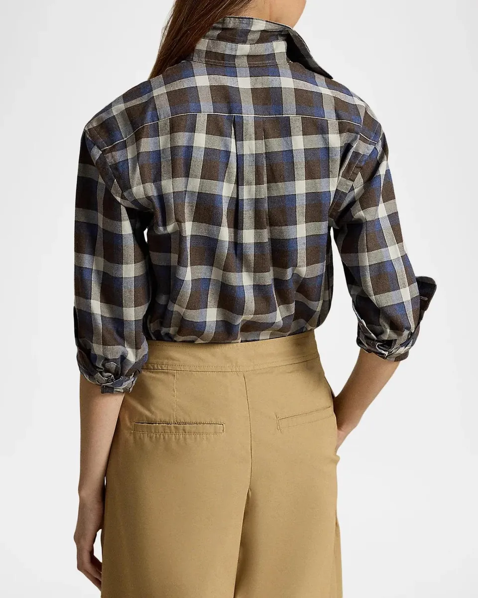 Polo Ralph Lauren Relaxed Fit Plaid Cotton Twill Shirt | Thumbnail 3 Polo Ralph Lauren Relaxed Fit Plaid Cotton Twill Shirt | Thumbnail 3