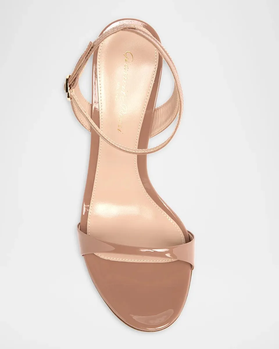 Gianvito Rossi 95mm Patent Leather Ankle-Strap Sandals | Thumbnail 4 Gianvito Rossi 95mm Patent Leather Ankle-Strap Sandals | Thumbnail 4