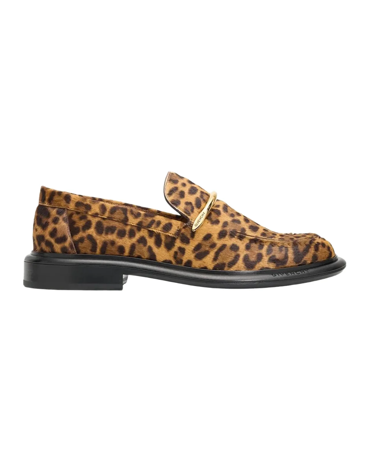 Pinch Leopard Calf Hair Loafers