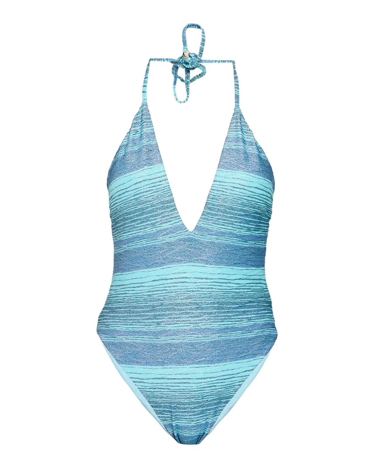 Ramy Brook Electra Wave Halterneck One-Piece Swimsuit