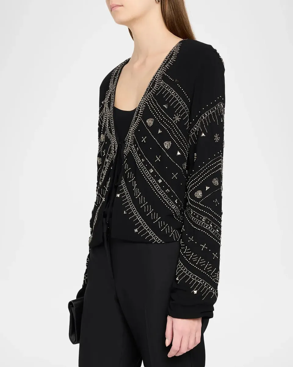 Ramy Brook Andreas Beaded Tie-Front Top | Thumbnail 4 Ramy Brook Andreas Beaded Tie-Front Top | Thumbnail 4